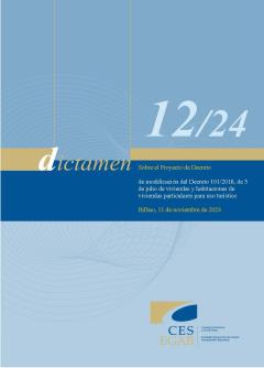 Dictamen 12/24 de 11 de noviembre sobre el Proyecto de Decreto de modificación del Decreto 101/2018 de viviendas y habitaciones de viviendas particulares para uso turístico